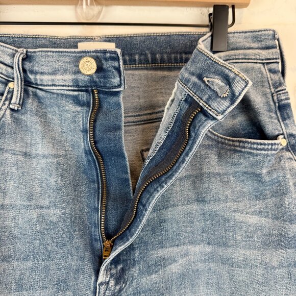 Mother High Waisted Tunnel Vision Sneak Jeans Twice Shy Wash Blue Wide Leg 31 - Picture 5 of 14
